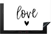 KitchenYeah® Inductie beschermer 81x52 cm - Love - Quotes - Spreuken - Kookplaataccessoires - Afdekplaat voor kookplaat - Inductiebeschermer - Inductiemat - Inductieplaat mat