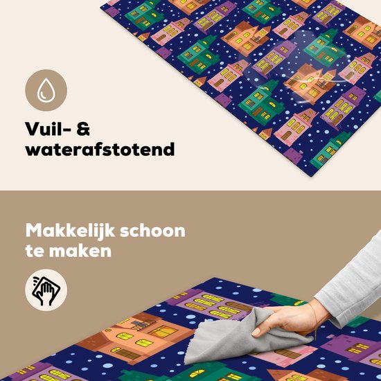 KitchenYeah® Inductie beschermer 91.6x52.7 cm - Winter - Patroon - Huis - Kookplaataccessoires - Afdekplaat voor kookplaat - Inductiebeschermer - Inductiemat - Inductieplaat mat