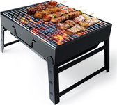 BBQ Barbecue-grill, draagbare opvouwbare houtskoolgrill voor bureau, tafelblad, outdoor, van roestvrij staal, barbecue-roker voor picknick, tuin, terras, camping, reizen