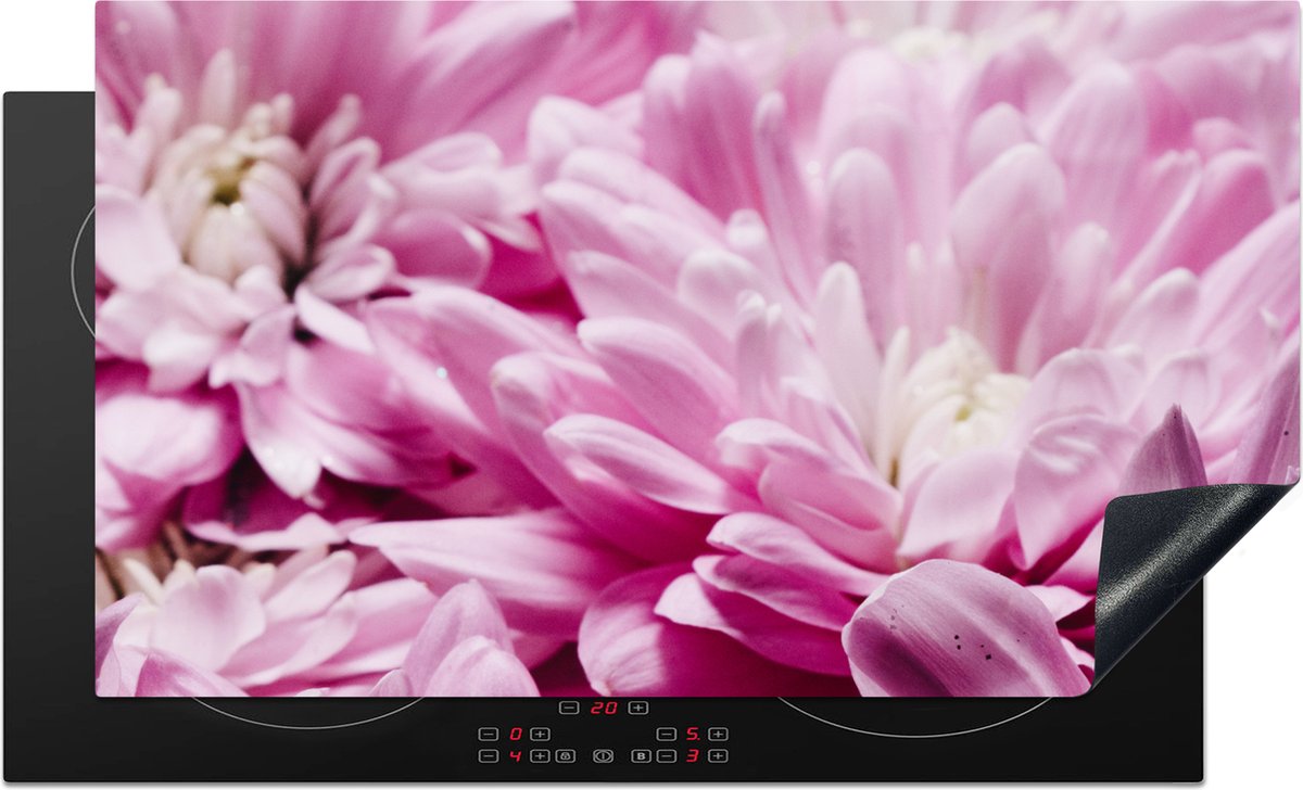 KitchenYeah® Inductie beschermer 89.6x51.6 cm - Bloemen - Roze - Natuur - Kookplaataccessoires - Afdekplaat voor kookplaat - Inductiebeschermer - Inductiemat - Inductieplaat mat