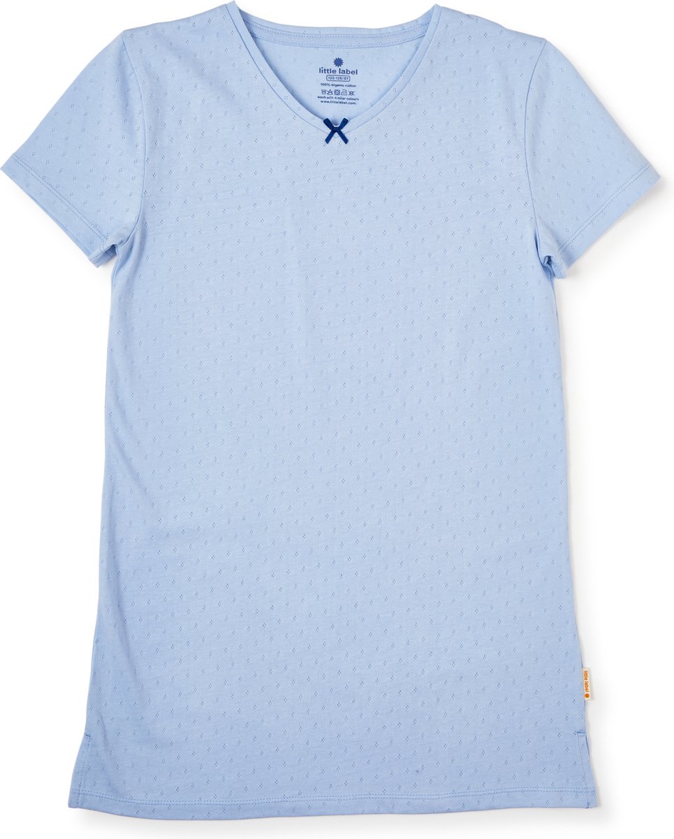 Little Label zomer nachthemd - blauw ajour - bio katoen - 16Y/170-176