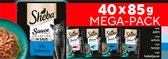 Sheba Kattenvoer Sauce Collection - Natvoer - Vis Selectie in Saus - 40 x85g Mega Pack