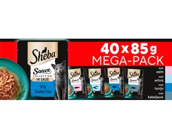 Sheba Kattenvoer Sauce Collection - Natvoer - Vis Selectie in Saus - 40 x85g Mega Pack
