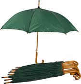 Set van 9 Stevige en Automatische Groene Paraplu's voor Volwassenen | Diameter van 102cm - Staal Lengte van 89cm | Perfect voor Kamperen & Outdoor Avonturen!
