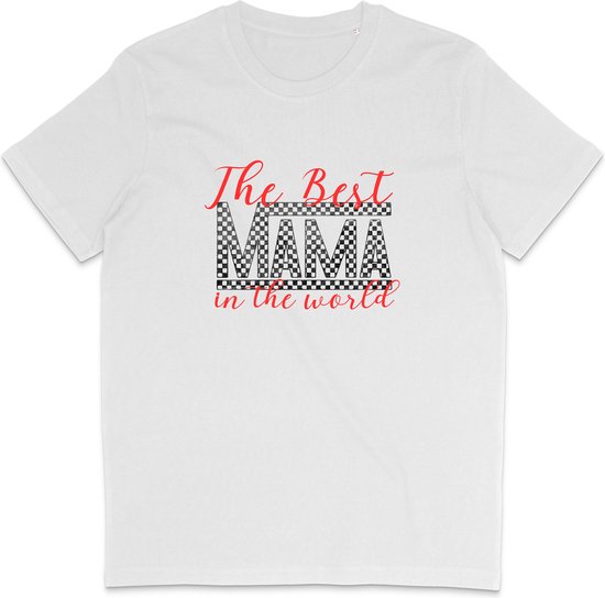 Dames T Shirt - De Beste Moeder in de Wereld Tekst / Print - Wit - 3XL
