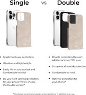 xoxo Wildhearts Marble Nude Vibes - Single Layer - Hardcase hoesje geschikt voor iPhone 14 Pro - hoesje shockproof case geschikt voor Apple iPhone 14 Pro hoesje marmer - Beige / crème