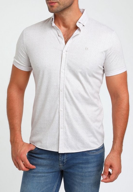 Gabbiano Overhemd Overhemd Met Grafische Print 334550 01 Beige Mannen Maat - L