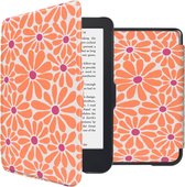 iMoshion Ereader Cover / Case Convient pour Kobo Clara 2E / Tolino Shine 4 - iMoshion Design Sleepcover Bookcase sans support - / Orange Flowers Connect