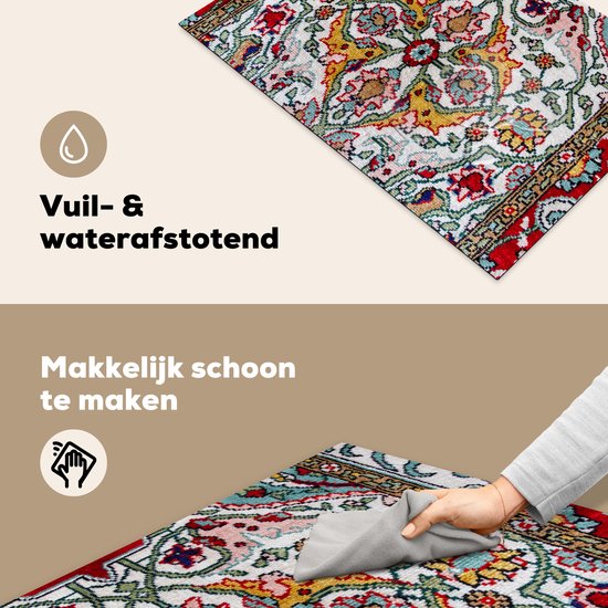 KitchenYeah® Inductie beschermer 77x51 cm - Perzisch Tapijt - Vloerkleed - Kleuren - Kookplaataccessoires - Afdekplaat voor kookplaat - Inductiebeschermer - Inductiemat - Inductieplaat mat