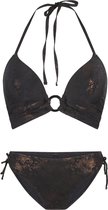 LingaDore - Copper Vibes Triangel Bikini Set - maat 42B - Zwart/Bruin