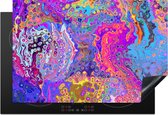 KitchenYeah® Inductie beschermer 77x51 cm - Kunst - Vormen - Kleur - Psychedelisch - Kookplaataccessoires - Afdekplaat voor kookplaat - Inductiebeschermer - Inductiemat - Inductieplaat mat