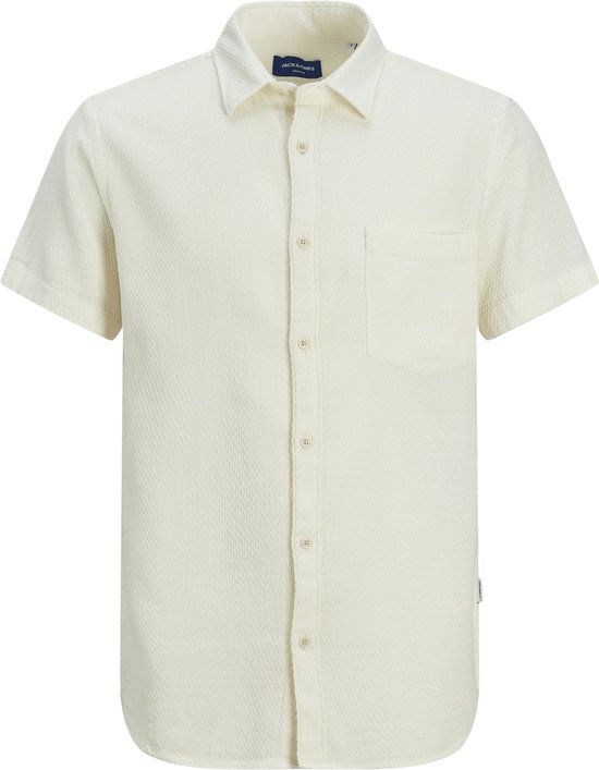 Jack & Jones Overhemd Jortampa Dobby Shirt Ss 12251801 Cloud Dancer Mannen Maat - S