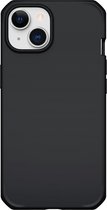 ITSkins Hoesje geschikt voor Apple iPhone 13 Telefoonhoesje Flexibel TPU | ITSkins SpectrumSolid-R Backcover Shockproof | Schokbestendig iPhone 13 Telefoonhoesje | Anti Shock Proof - Plain Black | Zwart