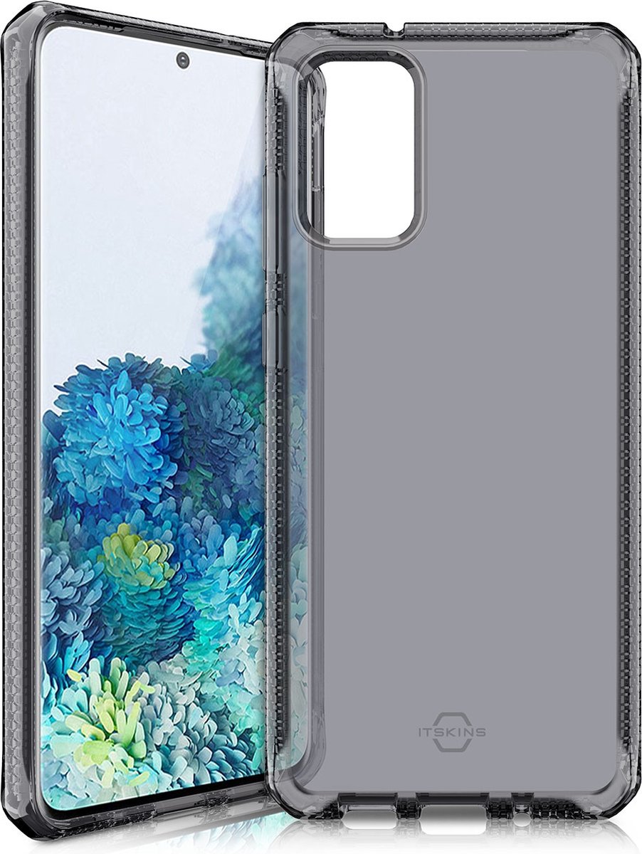 ITSkins Hoesje geschikt voor Samsung Galaxy S20 Plus Telefoonhoesje Flexibel TPU | ITSkins SpectrumClear Backcover Shockproof | Schokbestendig Galaxy S20 Plus Telefoonhoesje | Anti Shock Proof - Zwart