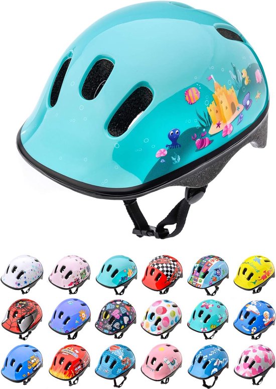 Casque de vélo Bébé - Casque de vélo pour bébé - Casque de vélo pour enfants - Casque de vélo pour garçons et filles - Blauw - Taille S (circonférence 45-50 cm) - Gardez votre enfant en sécurité sur le vélo !