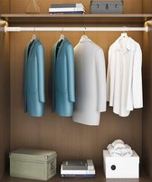 gordijnroede - kledingstang, douchegordijnstang, extra lang, gordijnroede voor badkamer, slaapkamer, 178-227cm