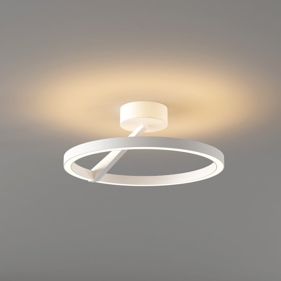 Plafondlamp Oregon Wit - Ø33cm - LED 2x15W 2700K 2x1323lm - IP20 - Dimbaar > spots verlichting led wit | opbouwspot led wit | plafonniere led wit | plafondlamp wit | sfeer lamp wit | design lamp wit