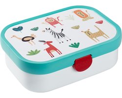 foto van Mepal lunchbox Campus – Broodtrommel met vakjes voor kinderen – Geschikt voor 4 boterhammen – Animal Friends