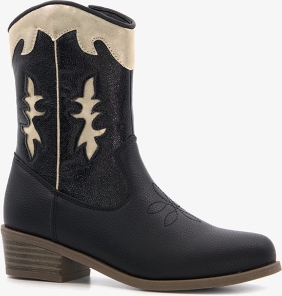 Blue Box meisjes cowboy cowboy western boots zwart/goud - Maat 24 - Uitneembare zool