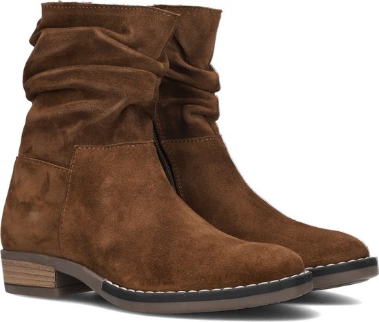 Hip H1738 Enkellaarsjes - Enkelboots met rits - Meisjes - Cognac - Maat 32