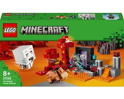 foto van LEGO Minecraft Hinderlaag bij het Nether-portaal - 21255