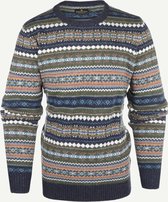 Steppin' Out Herfst/Winter 2021 Trui Fair Isle Crew Neck Mannen - Regular Fit - Wol - Multi (L)