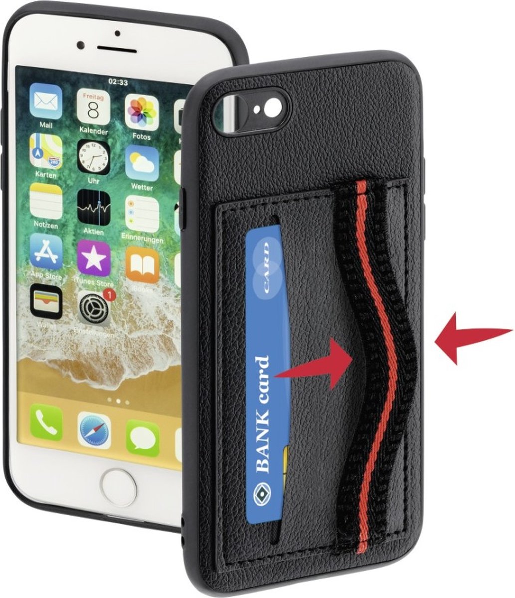 Hama Cover "Red Sensation No. 4" voor Apple iPhone/7/8, zwart/rood