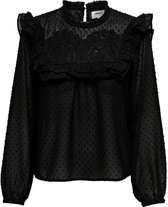 Only Blouse Onlkatinka Ls Lace Dnm Blouse 15238722 Black Dames Maat - S