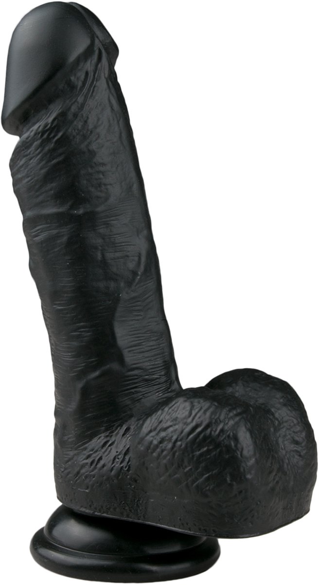 Goedkoopste EasyToys - Realistische Dildo met Balzak - Inclusief Zuignap - Dildo's - Dildo met Zuignap - 17,5 cm - Zwart