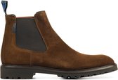 Floris van Bommel Mannen Suède   Chelsea boots / Laarzen / Herenschoenen 20072 - Cognac - Maat 43.5