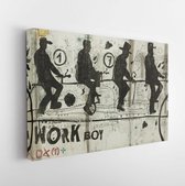 Symbolische afbeelding van een sportfiets in de stijl van graffiti - Modern Art Canvas - Horizontaal - 688136788 - 115*75 Horizontal