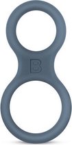 Boners Siliconen Cockring En Ballstretcher - Grijs