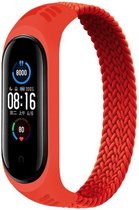 Bandje Voor Xiaomi Mi 3/4/5/6 Nylon Gevlochten Solo Band - Rood - Maat: M - Horlogebandje, Armband