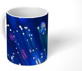 Mok - Vezeloptica op zwarte achtergrond - 350 ML - Beker