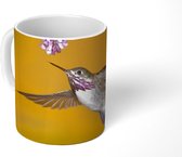 Mok - Kolibrie - Bloem - Geel - 350 ML - Beker
