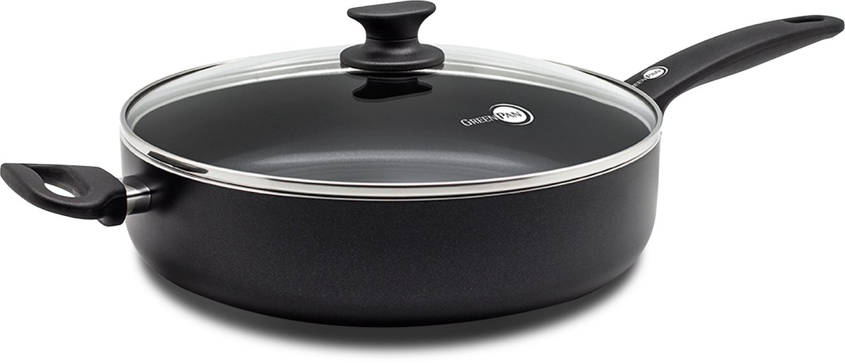 GreenPan Cambridge Keramische Hapjespan met Deksel - Ø28 cm - PFAS-vrij