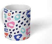 Mok - Koffiemok - Panterprint - Pastel - Kleuren - Mokken - 350 ML - Beker - Koffiemokken - Theemok