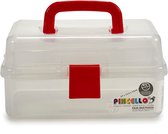 Pincello Opbergbox 6 Liter 27 X 17,5 Cm Transparant/rood