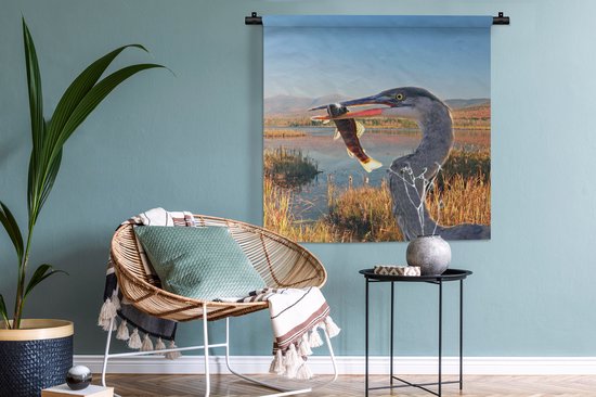 Tapisserie - Tapisserie - Oiseau - Vogel - Water - Automne - 90x90 cm - Tapisserie