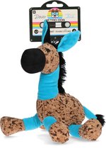 Retrodog Ezel Blauw - Honden speelgoed - Hondenknuffel met piep - Gerecycled materiaal - Maat M