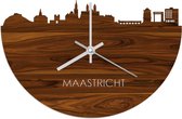 Skyline Klok Maastricht Palissander hout - Ø 40 cm - Woondecoratie - Wand decoratie woonkamer - WoodWideCities