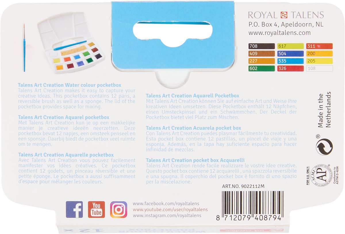 Talens Art Creation Aquarelverf Pocket Box — afbeelding 5