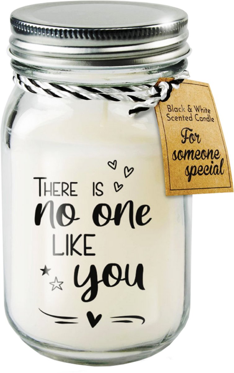 Paper dreams Black & White geurkaars - No one like you Wit