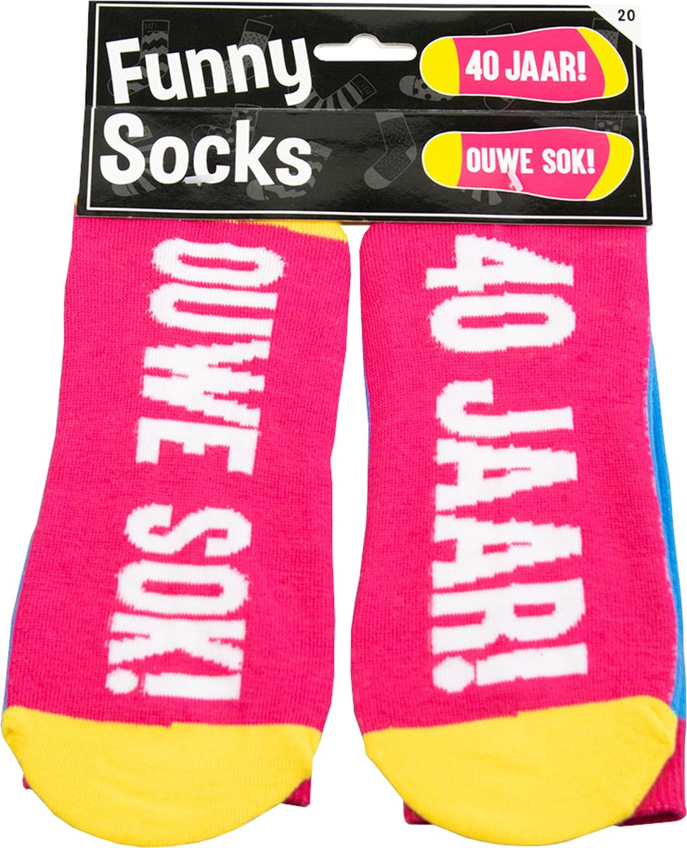 Snoepkado.com Funny Socks - Ouwe sok voor 40 jaar - Uniek cadeau