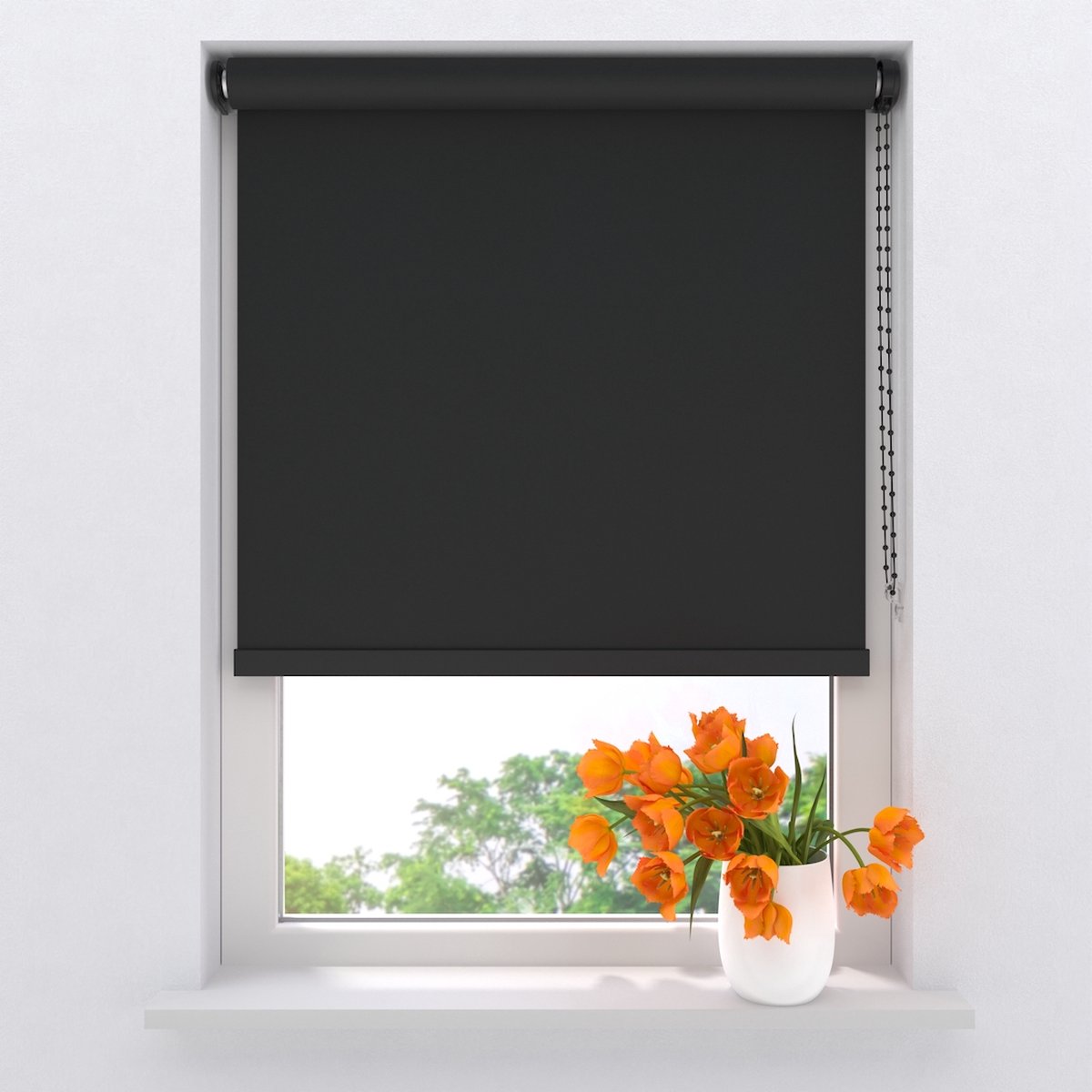 Rolgordijn Easy Soft - Verduisterend - Black - 80 x 190