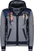 Donkergrijs Vest Met Capuchon En Rits Geographical Norway - L