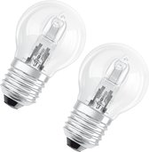 Sylvania Kogel Halogeenlamp E27 - 28W (40W) - Warm Wit Licht - Dimbaar - 2 stuks