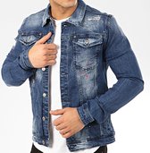 Denim Jacket Splashed Blue