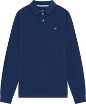 Hackett - LS Polo Aquablauw - Slim-fit - Heren Poloshirt Maat L