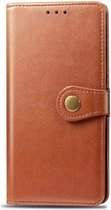 Mobiq - Klassieke Wallet Case Met Sluiting iPhone 12 / iPhone 12 Pro 6.1 inch - Bruin